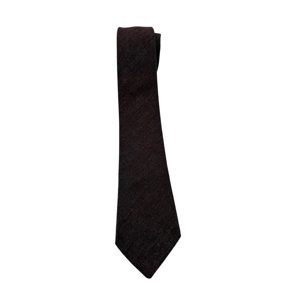 G. Galvani Mens 100% Lambswool Tie‎ Scotland Made Burgundy Marled Textured (TG2)